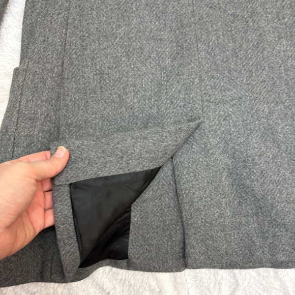 Banana Republic Peacoat wool blend full zip loop toggle grey tweed size S - Picture 9 of 13